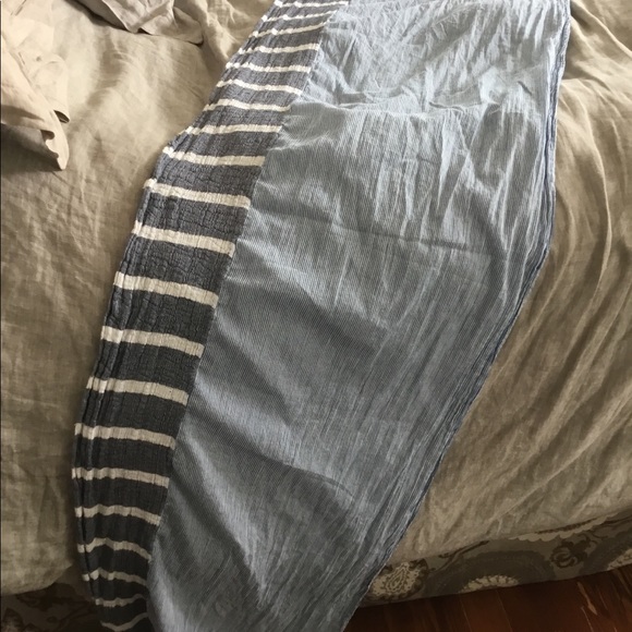 Fresh Stripe J Crew Scarf Denim/Blue/White - Picture 3 of 3